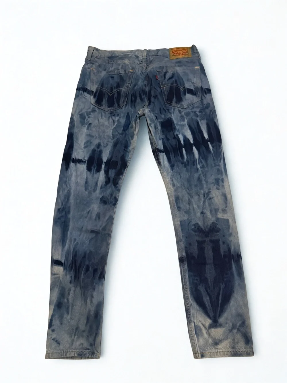 Levi's 512 Men's Blue Tie-Dye Slim Straight Jeans - Picture 5 of 7